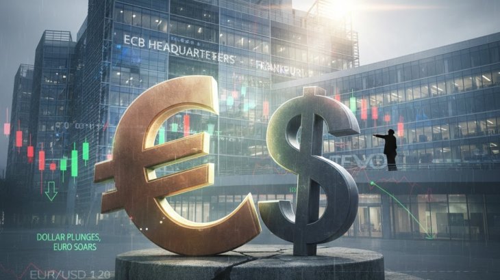 نگرانی بانک مرکزی اروپا از سقوط دلار و صعود یورو